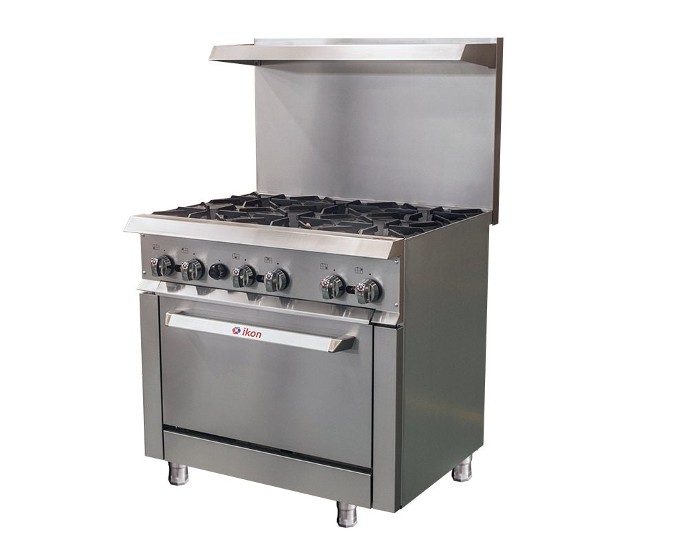 IKON COOKING - IR-6-36  - Gas Range - 6 burners with oven - Brand New - Maltese & Co New and Used  restaurant Equipment 
