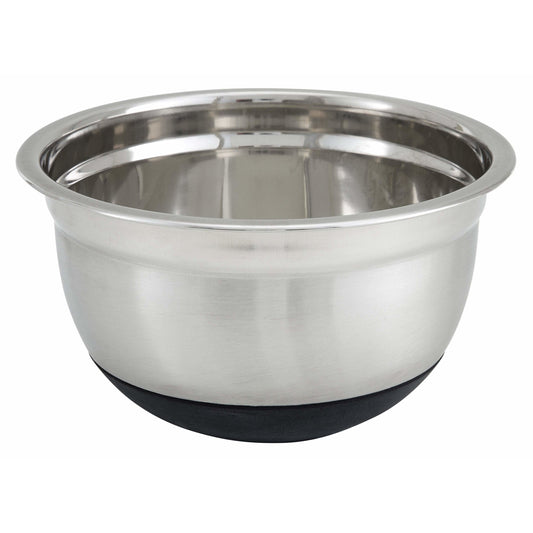 Winco - MXRU-500 - 5qt Mixing Bowl, Silicone Base, Stainless Steel - Food Preparation - Maltese & Co New and Used  restaurant Equipment 