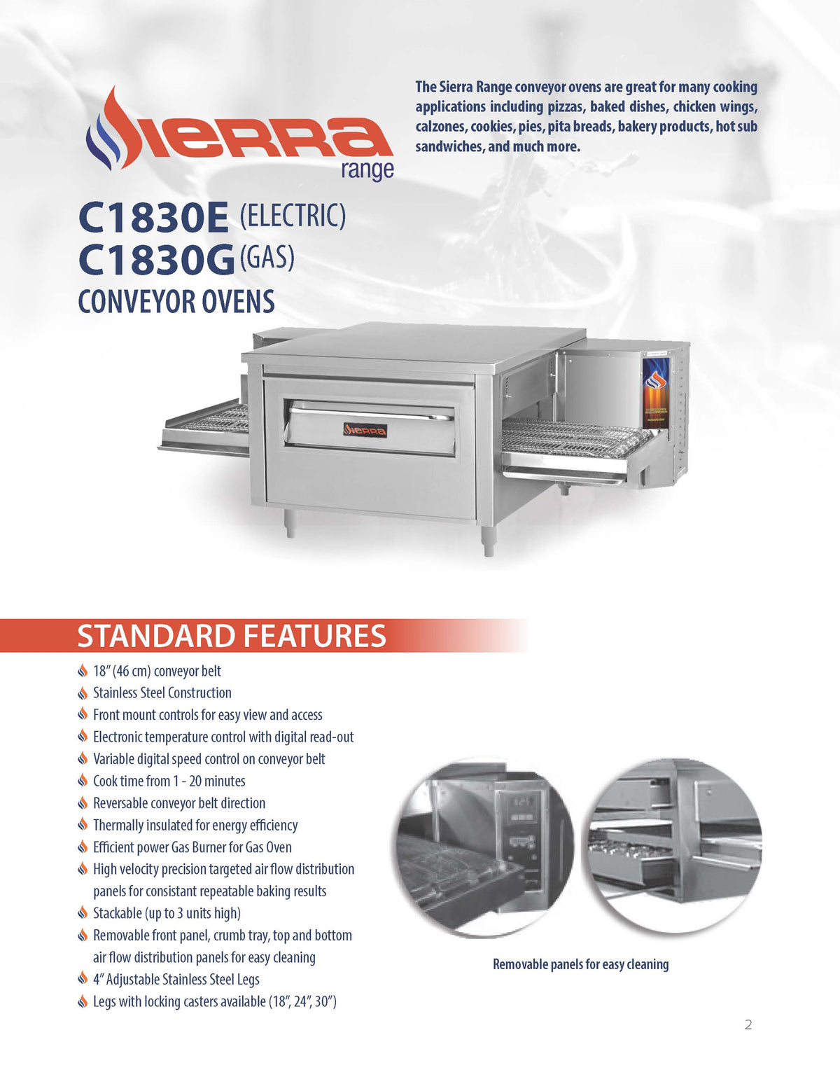 Sierra - C1830E - Electric Conveyor Pizza Oven - Brand New - Maltese & Co New and Used  restaurant Equipment 