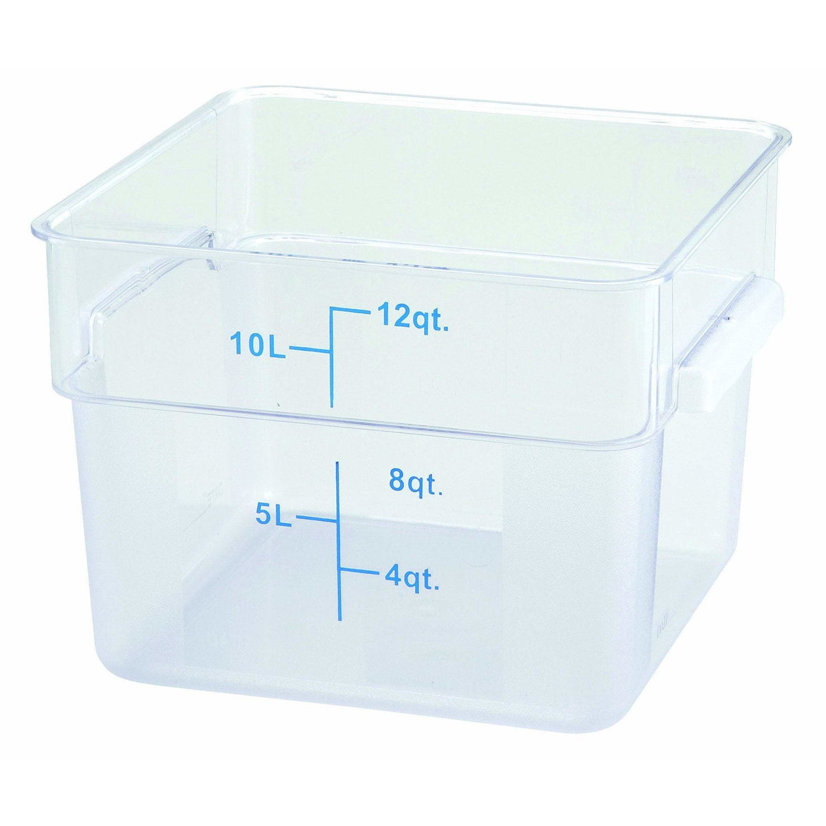 Winco - PCSC-12C - 12qt Square Storage Container, Clear, PC - Food Storage - Maltese & Co New and Used  restaurant Equipment 