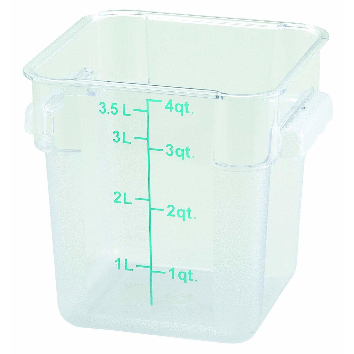 Winco - PCSC-4C - 4qt Square Storage Container, Clear, PC - Food Storage - Maltese & Co New and Used  restaurant Equipment 