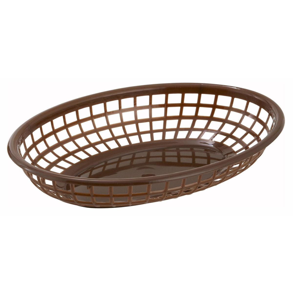 Winco - PFB-10B - Fast Food Baskets, Oval, 9-1/2" x 5" x 2", Brown - Tabletop - Maltese & Co New and Used  restaurant Equipment 