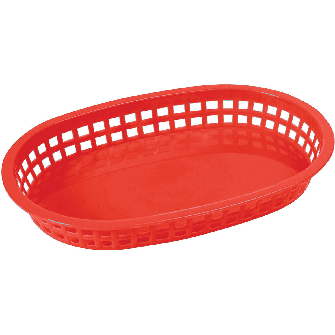 Winco - PLB-R - Platter Baskets, Oval, 10-3/4" x 7-1/4" x 1-1/2", Red - Tabletop - Maltese & Co New and Used  restaurant Equipment 