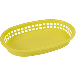 Winco - PLB-Y - Platter Baskets, Oval, 10-3/4" x 7-1/4" x 1-1/2", Yellow - Tabletop - Maltese & Co New and Used  restaurant Equipment 