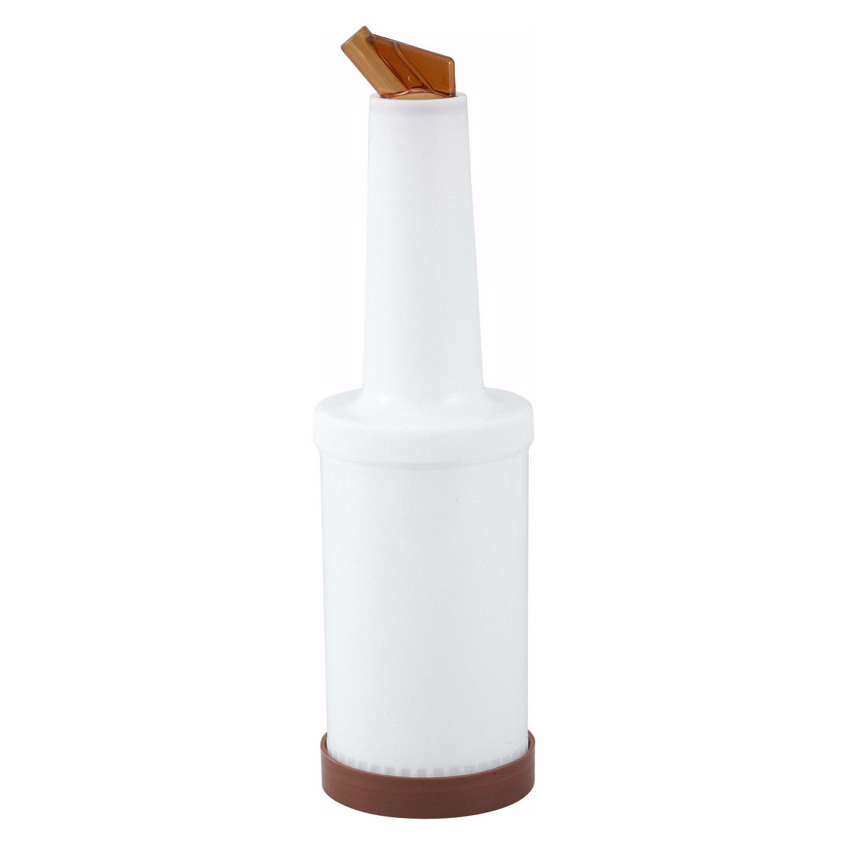 Winco - PPB-1B - 1qt Liquor/Juice Pour Bottle, Brown Spout & Lid - Bar Supplies - Maltese & Co New and Used  restaurant Equipment 