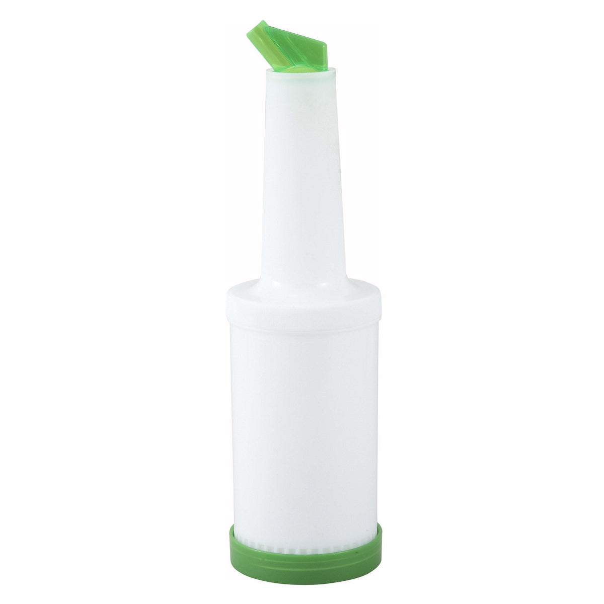 Winco - PPB-1G - 1qt Liquor/Juice Pour Bottle, Green Spout & Lid - Bar Supplies - Maltese & Co New and Used  restaurant Equipment 