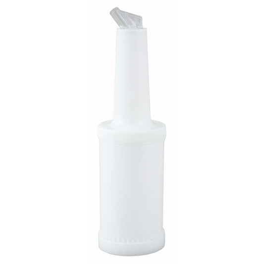 Winco - PPB-1W - 1qt Liquor/Juice Pour Bottle, White Spout & Lid - Bar Supplies - Maltese & Co New and Used  restaurant Equipment 