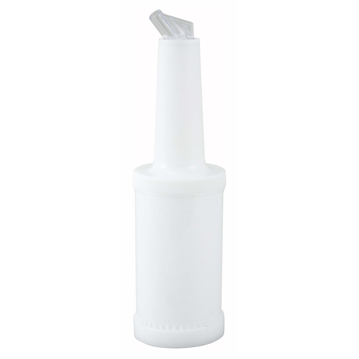 Winco - PPB-2W - 2qt Liquor/Juice Pour Bottle, White Spout & Lid - Bar Supplies - Maltese & Co New and Used  restaurant Equipment 