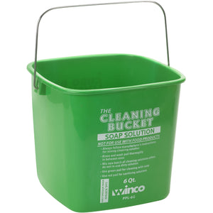 Winco - PPL-6G - 6qt Cleaning Bucket, Green Soap Solution - Janitorial - Maltese & Co New and Used  restaurant Equipment 