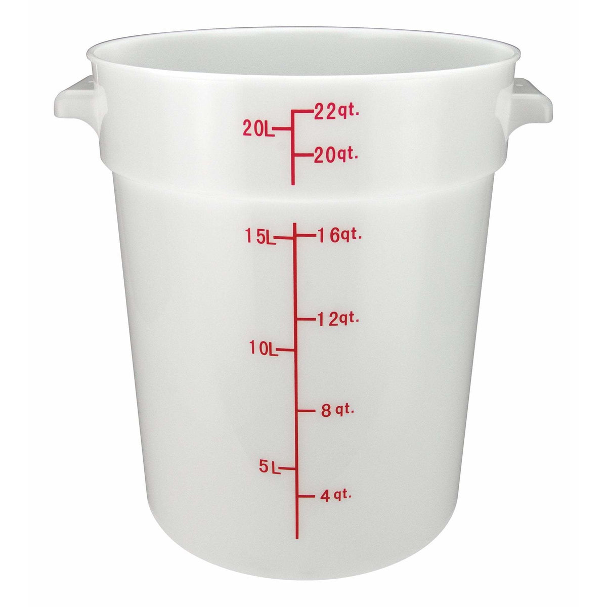 Winco - PPRC-22W - 22qt Round Storage Container, White, PP - Food Storage - Maltese & Co New and Used  restaurant Equipment 