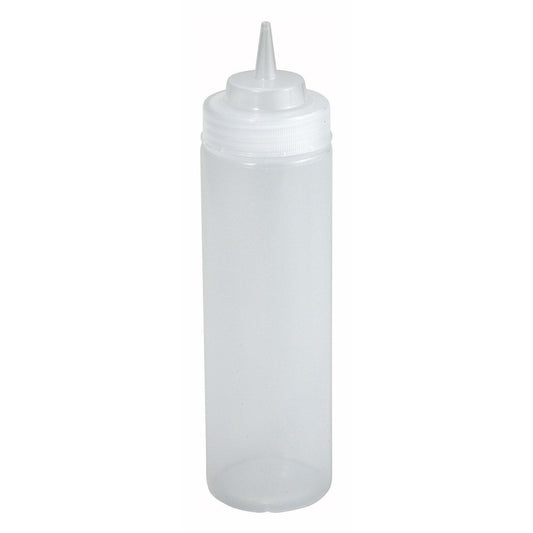 Winco - PSW-12 - 12oz Squeeze Bottles, Wide Mouth, Clear, 6pcs/pk - Dining Service - Maltese & Co New and Used  restaurant Equipment 