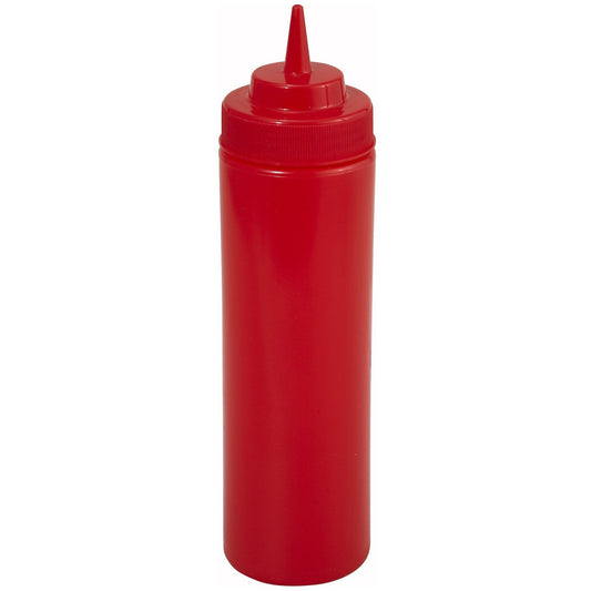 Winco - PSW-12R - 12oz Squeeze Bottles, Wide Mouth, Red, 6pcs/pk - Dining Service - Maltese & Co New and Used  restaurant Equipment 
