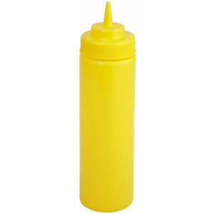 Winco - PSW-12Y - 12oz Squeeze Bottles, Wide Mouth, Yellow, 6pcs/pk - Dining Service - Maltese & Co New and Used  restaurant Equipment 