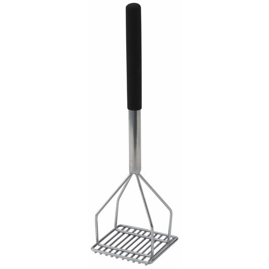 Winco - PTMP-18S - Potato Masher, Square, 4-1/2" x 17-3/4", Plastic Hdl, Stainless Steel - Kitchen Utensils - Maltese & Co New and Used  restaurant Equipment 