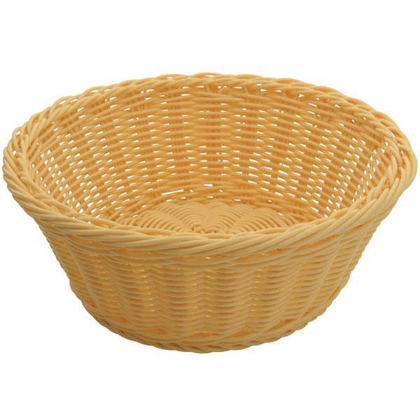 Winco - PWBN-88R - Poly Woven Baskets, Round, 8-1/4" x 3-1/4", Natural, 12pcs/pk - Tabletop - Maltese & Co New and Used  restaurant Equipment 