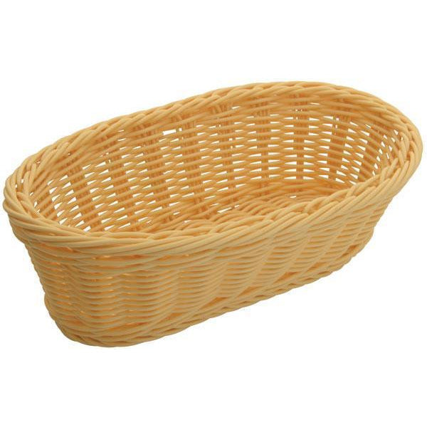 Winco - PWBN-94B - Poly Woven Baskets, Oval, 9" x 4-1/2" x 3", Natural, 6pcs/pk - Tabletop - Maltese & Co New and Used  restaurant Equipment 