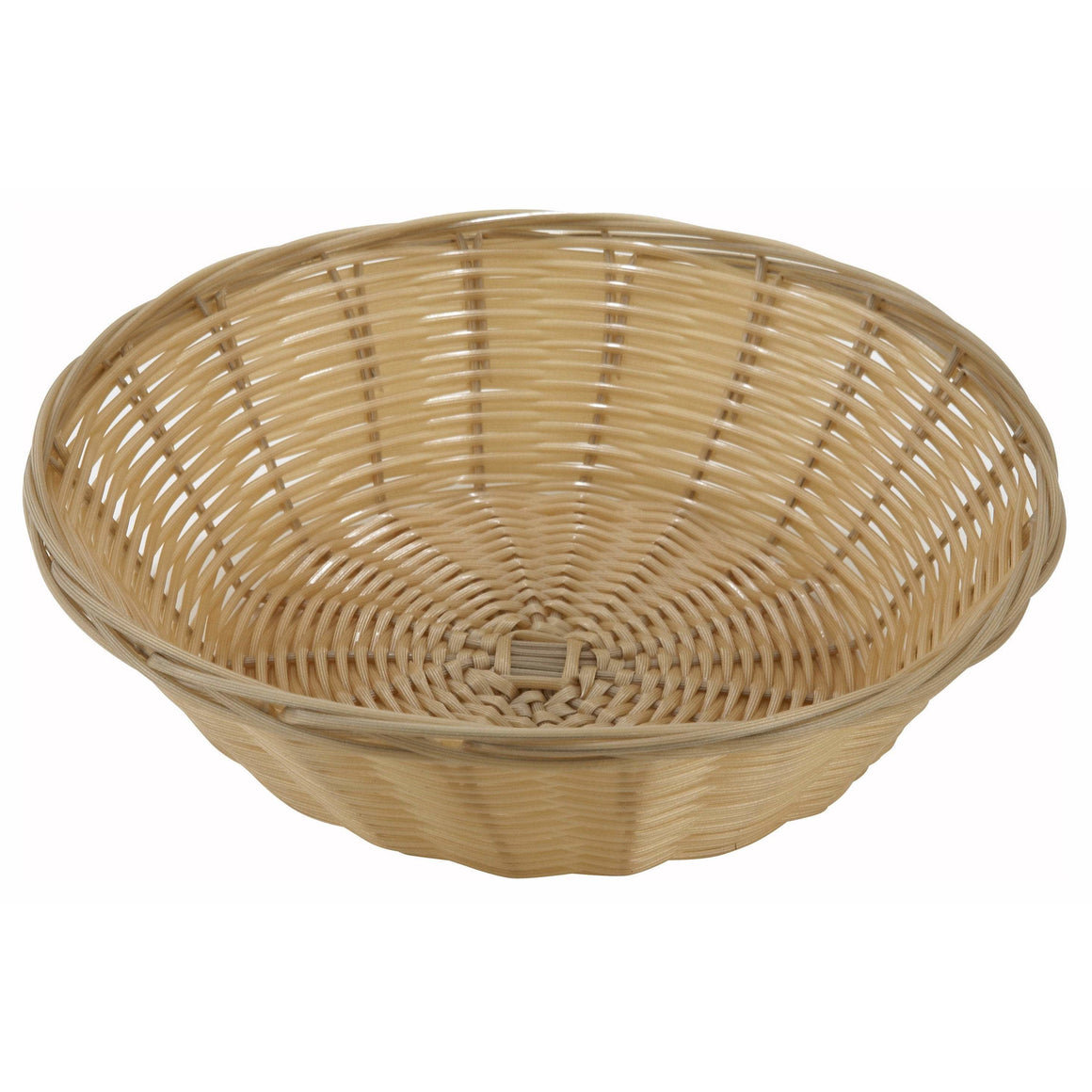 Winco - PWBN-9R - Poly Woven Baskets, Round, 9" x 2-3/4", Natural - Tabletop - Maltese & Co New and Used  restaurant Equipment 