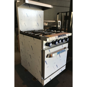 IMPERIAL-NEW-24" (4) FOUR BURNER RANGE WITH OVEN-IM-IR4-09165116-N - Maltese & Co New and Used  restaurant Equipment 