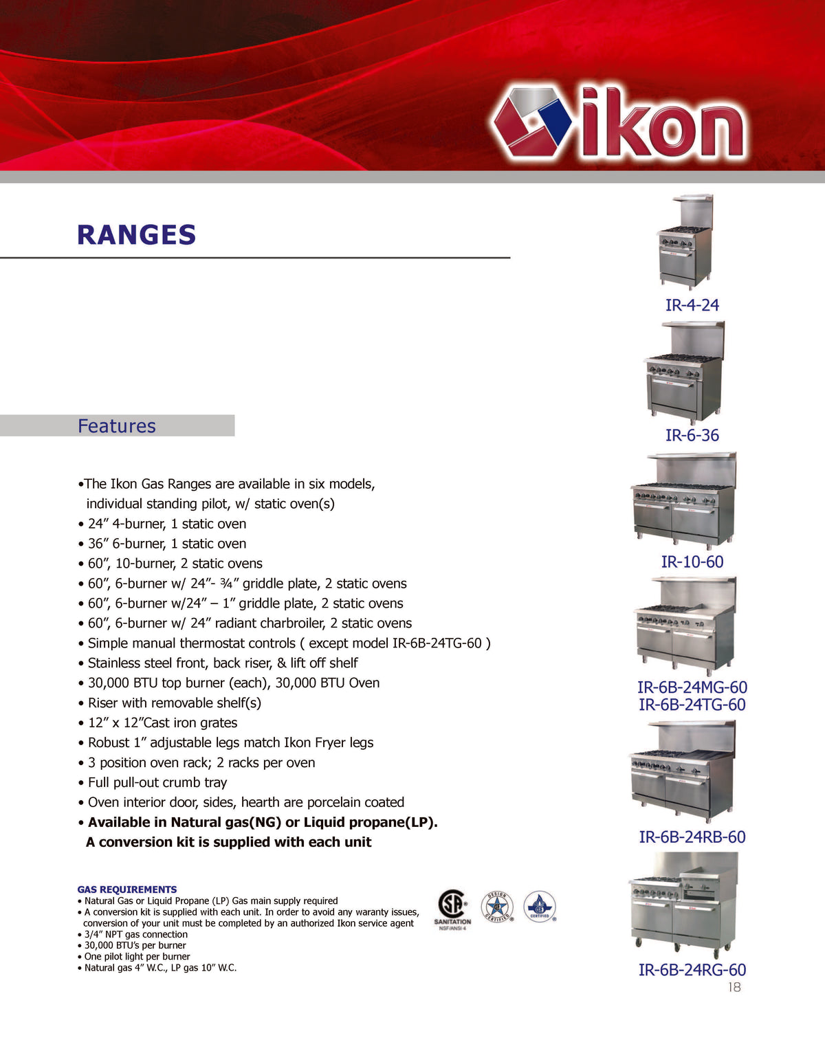 IKON COOKING - IR-6B-24RG-60 - Range 60" - 6 burners - 24" raised griddle - Brand New - Maltese & Co New and Used  restaurant Equipment 