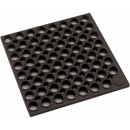 Winco - RBMH-35K - Rubber Floor Mat, 3' x 5' x 3/4", Straight Edges, Anti-fatigue, Black - Janitorial - Maltese & Co New and Used  restaurant Equipment 