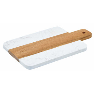 Winco - SBMW-156 - Marble and Wood Serving Board, 15-3/4" x 6" - Tabletop - Maltese & Co New and Used  restaurant Equipment 