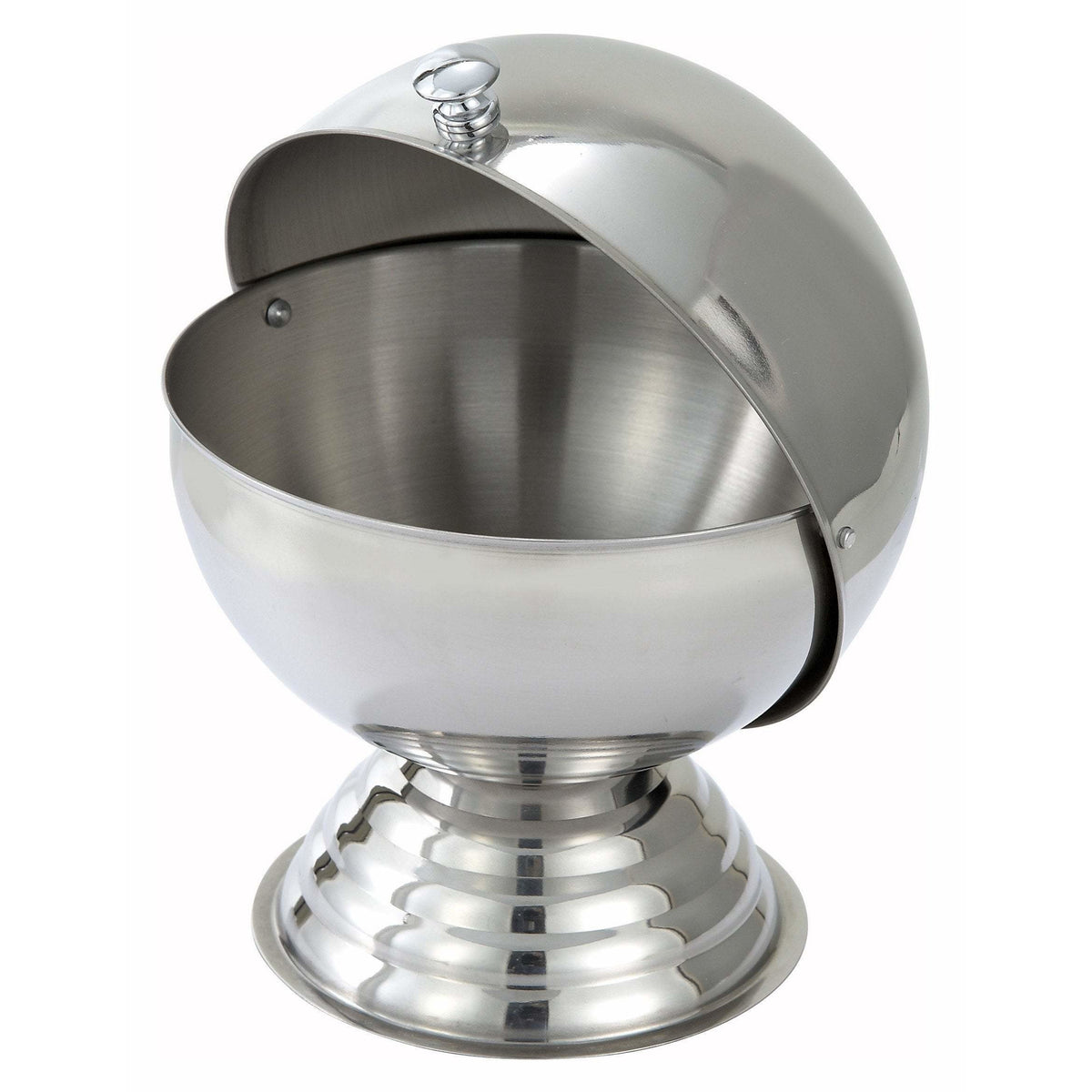 Winco - SBR-30 - 20oz Sugar Bowl, Roll Top, Stainless Steel - Tabletop - Maltese & Co New and Used  restaurant Equipment 