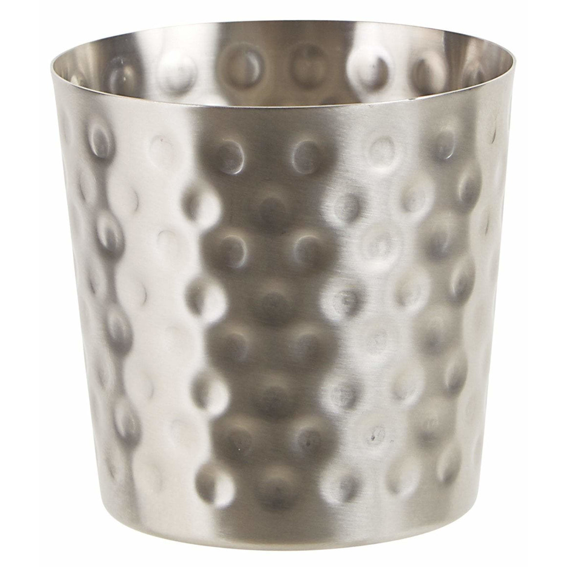 Winco - SFC-35H - Stainless Steel Fry Cup, Satin Finish, Hammered, 3.25" Dia. X 3.5" H - Tabletop - Maltese & Co New and Used  restaurant Equipment 