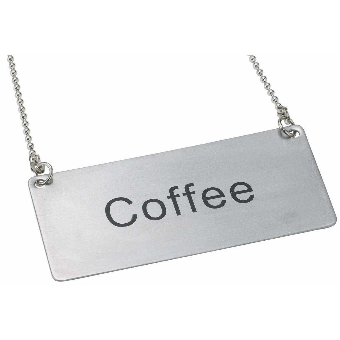 Winco - SGN-203 - Chain Sign, "Coffee", Stainless Steel - Buffet Service - Maltese & Co New and Used  restaurant Equipment 