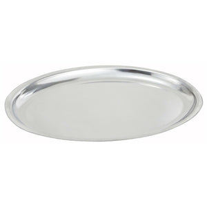 Winco - SIZ-11 - Sizzle Platter, Oval, 11", Stainless Steel - Tabletop - Maltese & Co New and Used  restaurant Equipment 