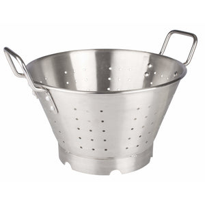 Winco - SLO-11 - 11qt Colander w/Hdls & Base, 15" Bowl, Heavy-duty, Stainless Steel - Food Preparation - Maltese & Co New and Used  restaurant Equipment 