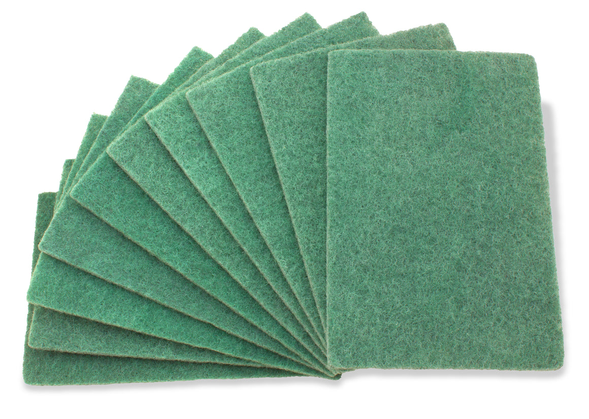 Crestware - SP69 - Green Scouring Pad 6 x 9 10 pk - Maltese & Co New and Used  restaurant Equipment 