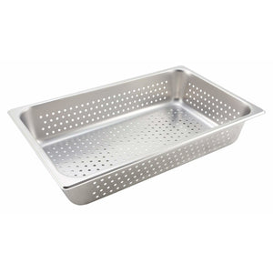 Winco - SPFP4 - Perforated Steam Pan, Full-size, 4", Stainless Steel - Steam Table - Maltese & Co New and Used  restaurant Equipment 