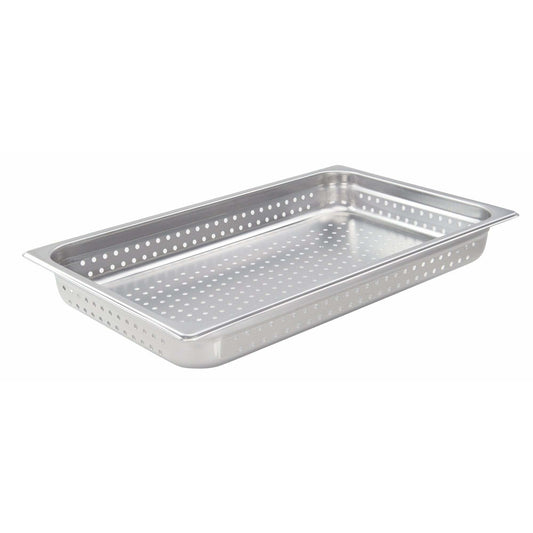 Winco - SPJH-102PF - Perforated Steam Pan, Full Size 2-1/2â€ D, 22 Ga Stainless Steel - Steam Table - Maltese & Co New and Used  restaurant Equipment 