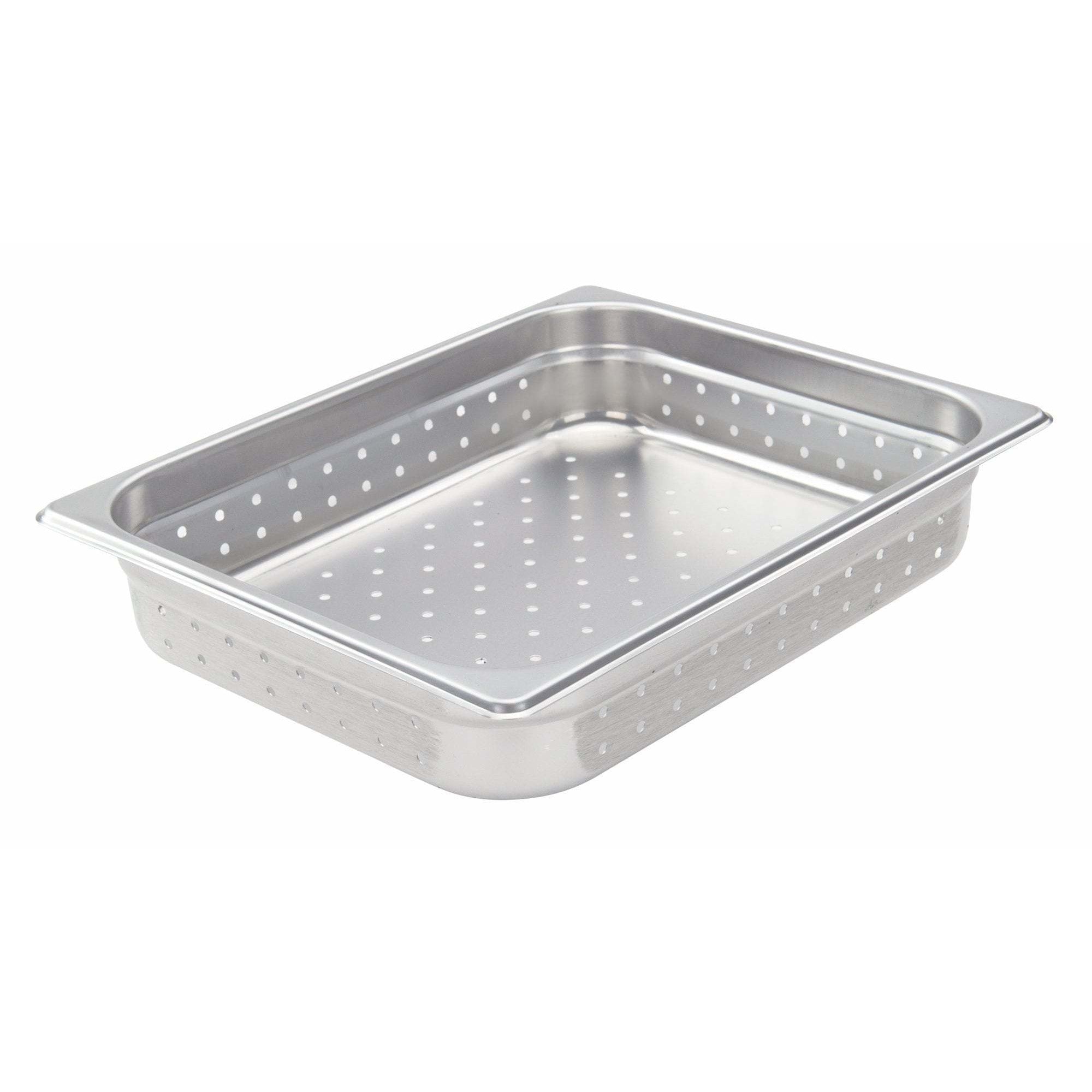 Winco SPJH202PF Perforated Steam Pan, Half Size 21/2â€ D, 22 Ga Stainless Steel Steam