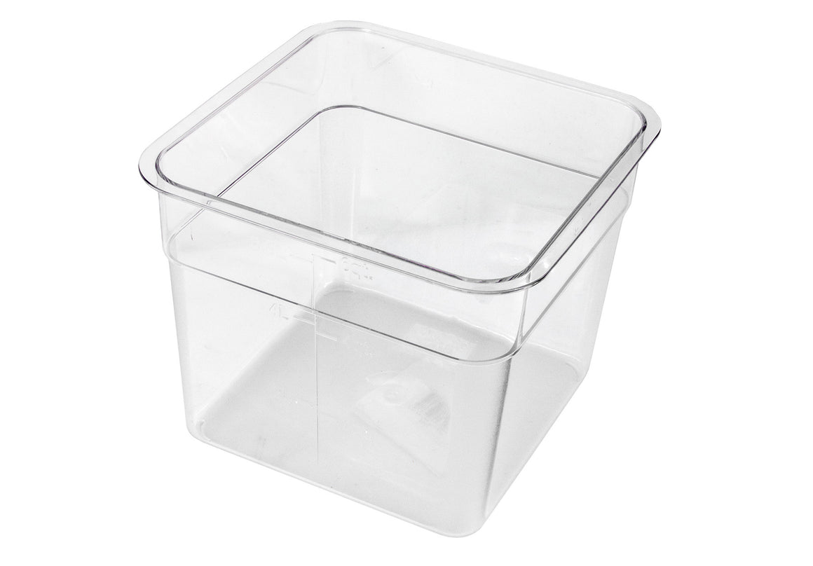 Crestware - SQC6 - 6 qt. Square Clear Container - Maltese & Co New and Used  restaurant Equipment 