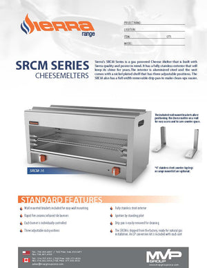 Sierra - SRCM-24 - Cheese Melter - 24" - Brand New - Maltese & Co New and Used  restaurant Equipment 