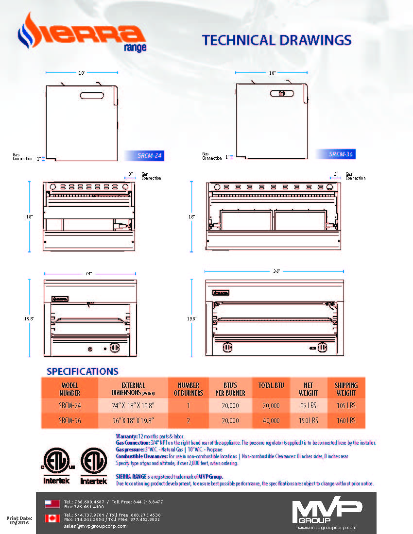 Sierra - SRCM-36 - Cheese Melter - 36" - Brand New - Maltese & Co New and Used  restaurant Equipment 