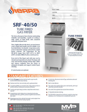 SIERRA SRF-40/50 FRYER 40/50lb NATURAL GAS - Maltese & Co New and Used  restaurant Equipment 