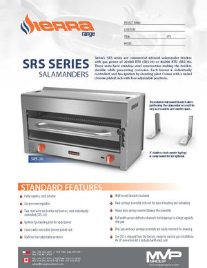 Sierra - SRS-24 - Salamander - Brand New - Maltese & Co New and Used  restaurant Equipment 