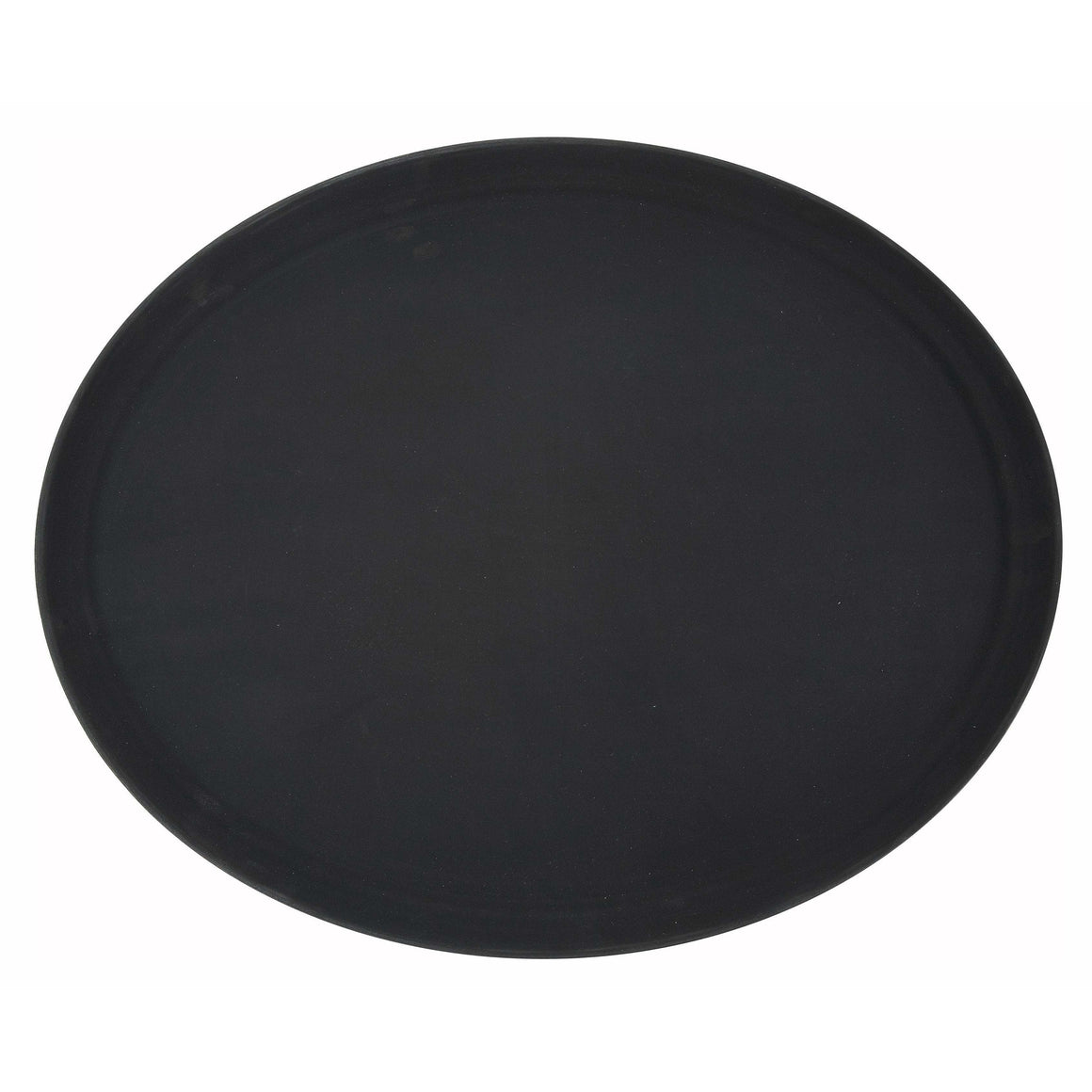 Winco - TFG-2622K - 26" x 22" Premium Fiberglass Tray, Non-slip, Black, Oval - Dining Service - Maltese & Co New and Used  restaurant Equipment 