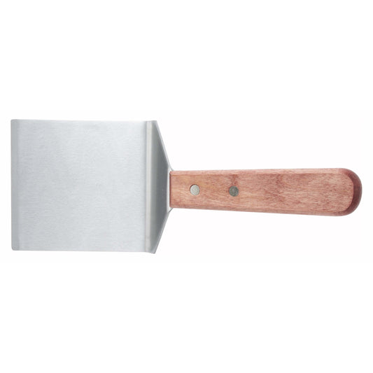 Winco - TN46 - Steak/Burger Turner, Offset, Wooden Hdl, 4" x 3-3/4"Â Blade - Chef Cutlery - Maltese & Co New and Used  restaurant Equipment 