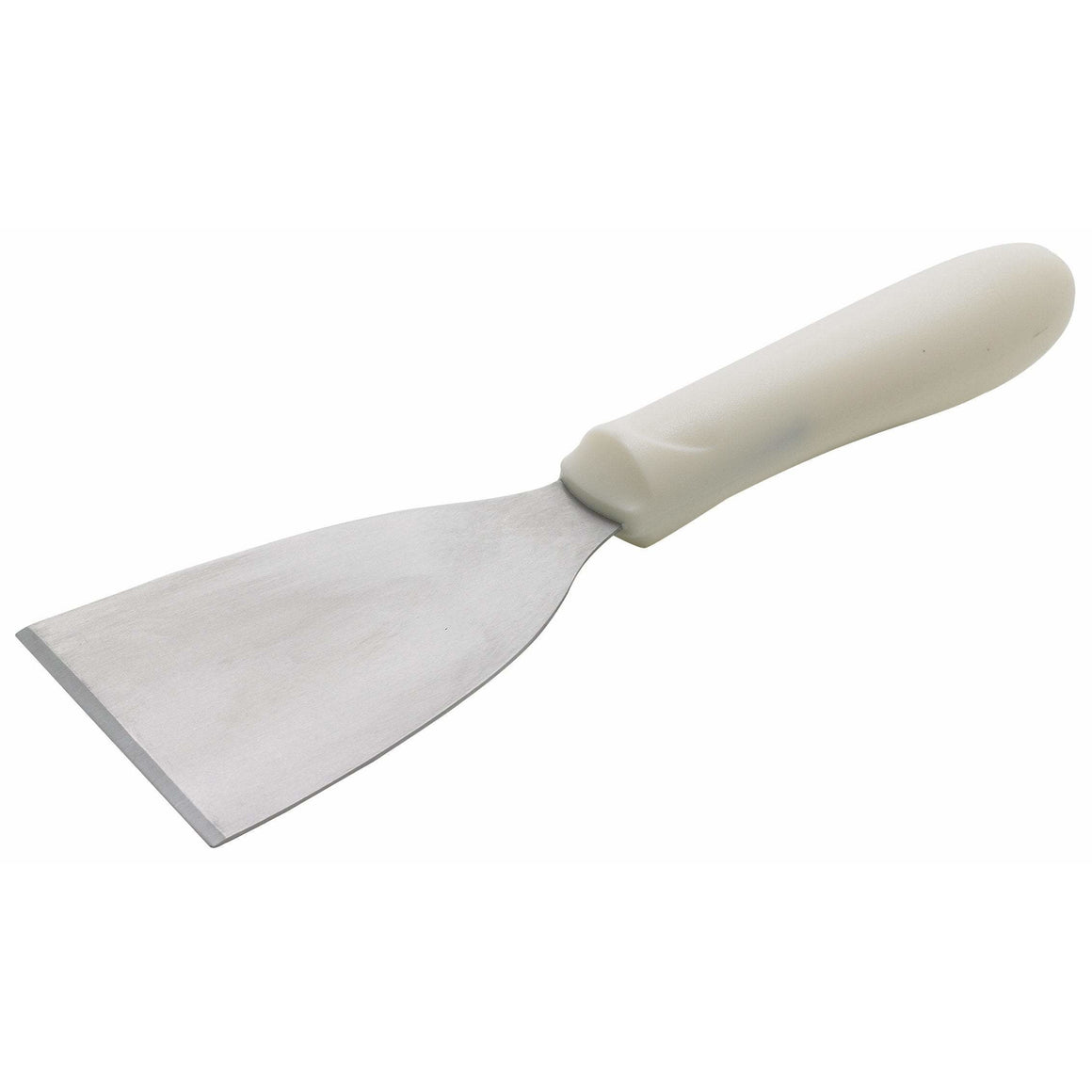 Winco - TWP-32 - Scraper, White PP Hdl, 4-1/2" x 3-1/8" Blade - Chef Cutlery - Maltese & Co New and Used  restaurant Equipment 