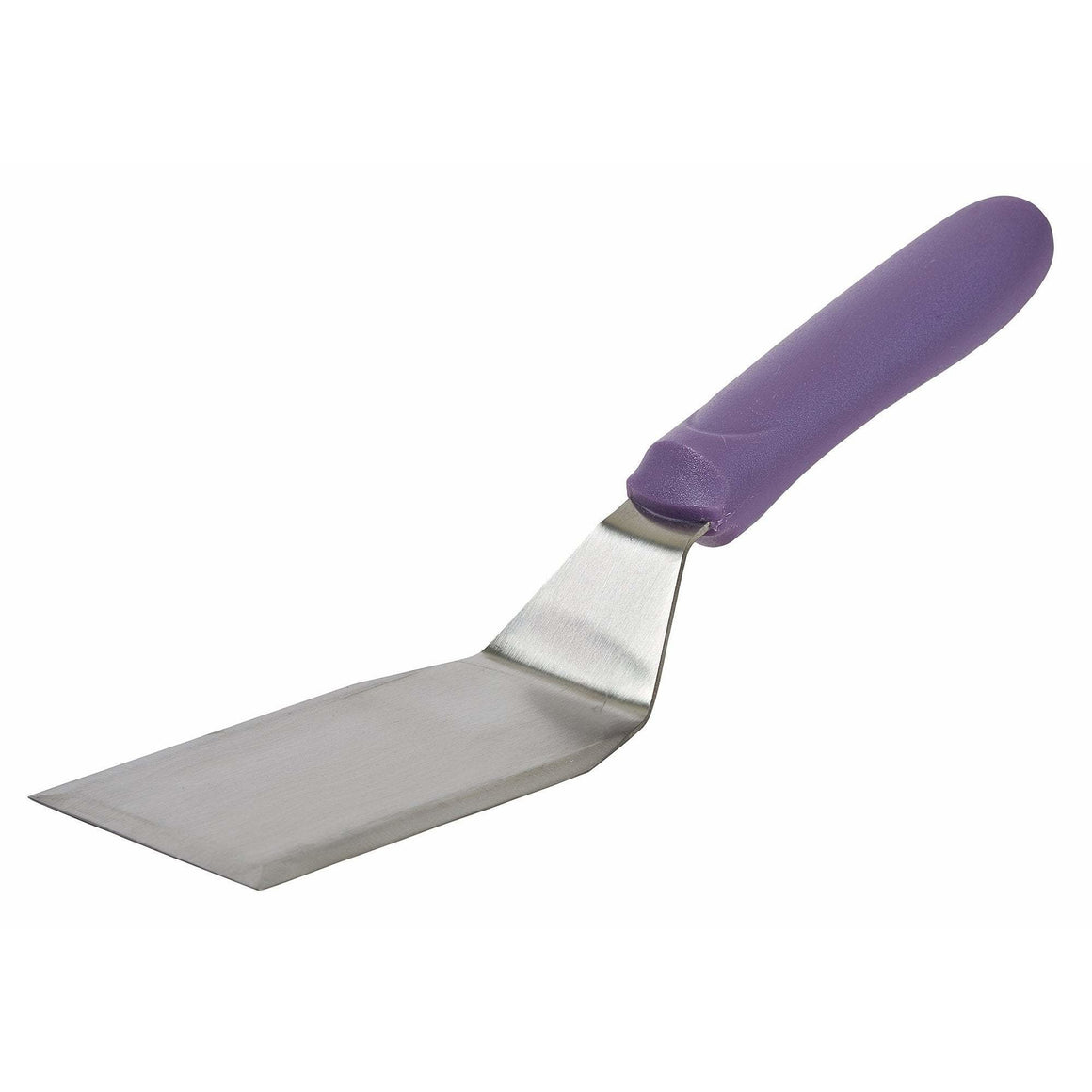 Winco - TWP-61P - Hamburger Turner w/Offset, Purple PP Hdl, 5-1/8" x 2-7/8" Blade, Allergen Free - Kitchen Utensils - Maltese & Co New and Used  restaurant Equipment 