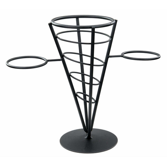 Winco - WBKH-5 - Single Cone French Fry Holder, Black Wire - Tabletop - Maltese & Co New and Used  restaurant Equipment 