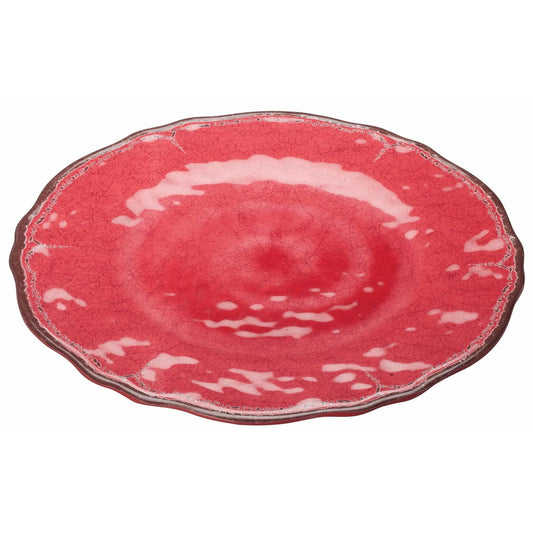 Winco - WDM001-502 - 11"Dia Melamine Hammered Plate, Red, 24pcs/case - Dinnerware - Maltese & Co New and Used  restaurant Equipment 