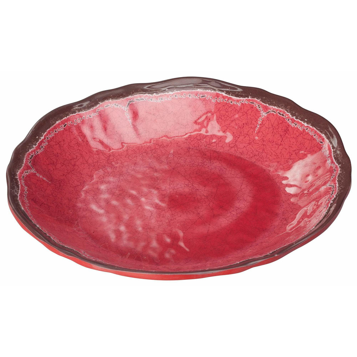 Winco - WDM001-505 - 9-5/8"Dia Melamine Hammered Deep Plate, Red, 24pcs/case - Dinnerware - Maltese & Co New and Used  restaurant Equipment 
