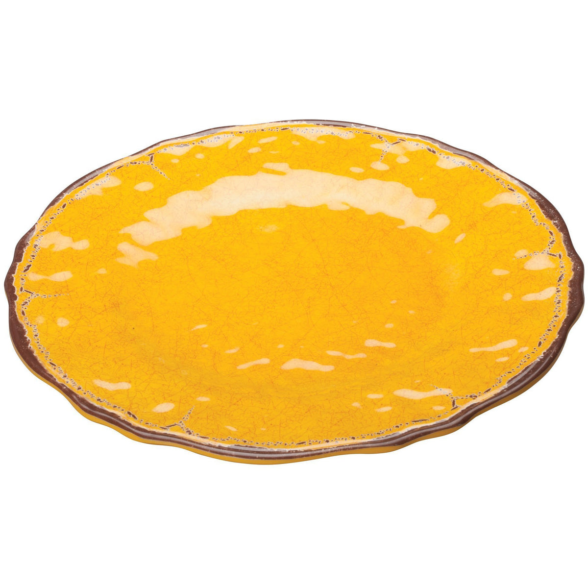 Winco - WDM001-601 - 9"Dia Melamine Hammered Plate, Yellow, 24pcs/case - Dinnerware - Maltese & Co New and Used  restaurant Equipment 