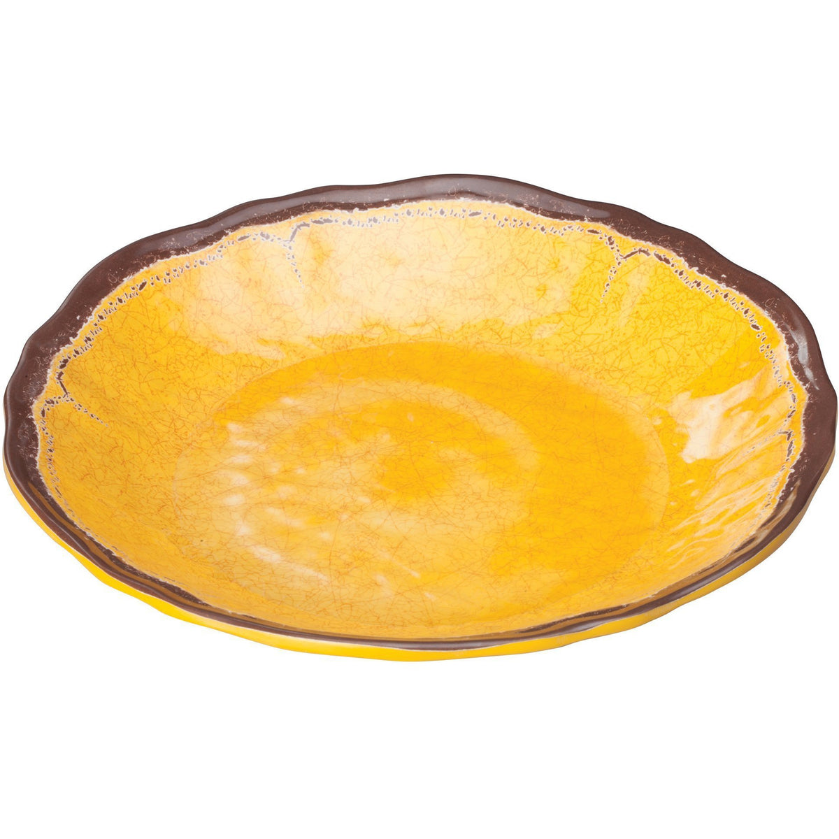 Winco - WDM001-605 - 9-5/8"Dia Melamine Hammered Deep Plate, Yellow, 24pcs/case - Dinnerware - Maltese & Co New and Used  restaurant Equipment 