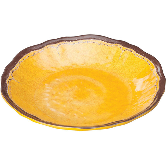 Winco - WDM001-605 - 9-5/8"Dia Melamine Hammered Deep Plate, Yellow, 24pcs/case - Dinnerware - Maltese & Co New and Used  restaurant Equipment 