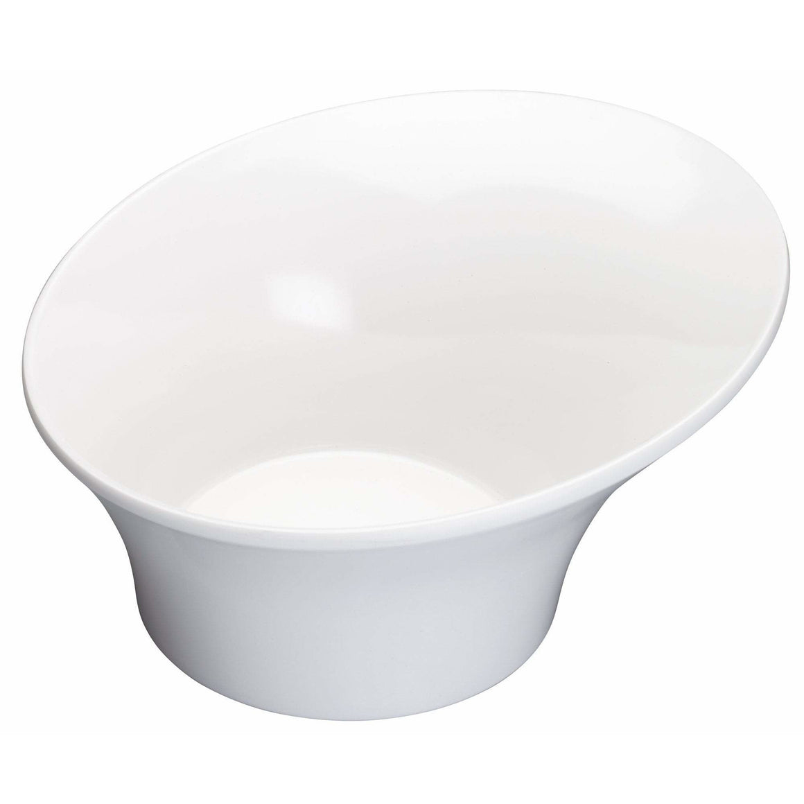 Winco - WDM004-203 - 8-1/2"Dia Melamine Angle Bowl, White, 24pcs/case - Dinnerware - Maltese & Co New and Used  restaurant Equipment 
